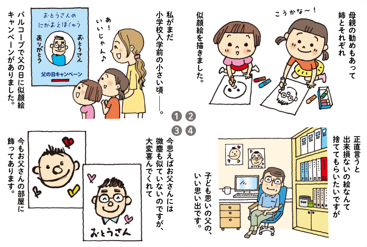 父の日の思い出 （枚方公園店ご利用者さんのエピソード）