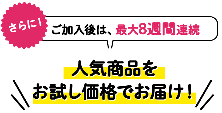 特別価格でお試し
