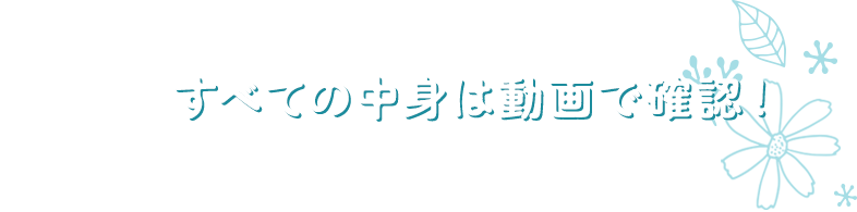 すべての中身は動画で確認！