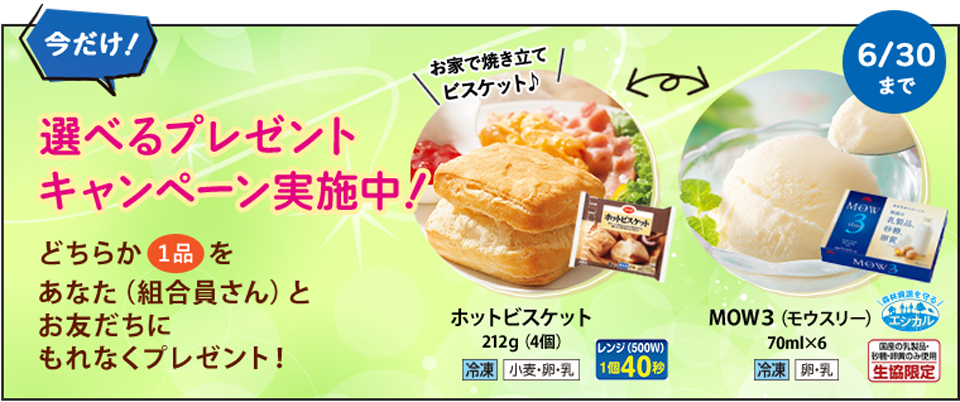 今だけ!選べるプレゼントキャンペーン実施中!