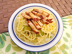 チャーシューの中華風あえ麺