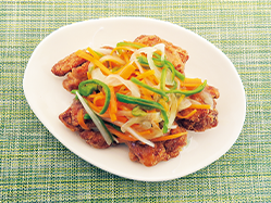 めっちゃうまいからあげの野菜あんかけ