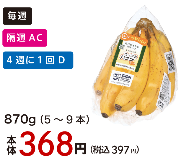 フィリピンバナナ｜登録バナナについて｜登録商品｜生活協同組合