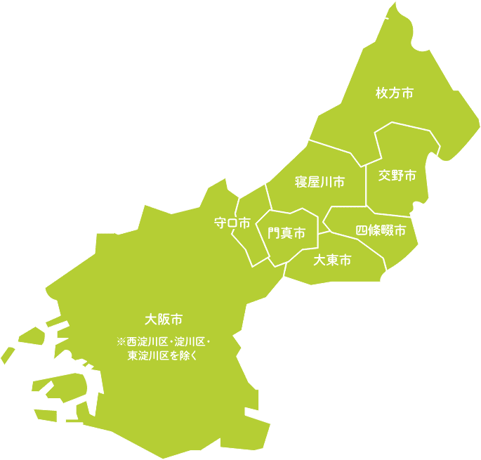 大阪市内の地図
